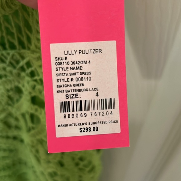 NWT Lime Green Lily Pulitzer Siesta Shift Dress - Picture 3 of 6